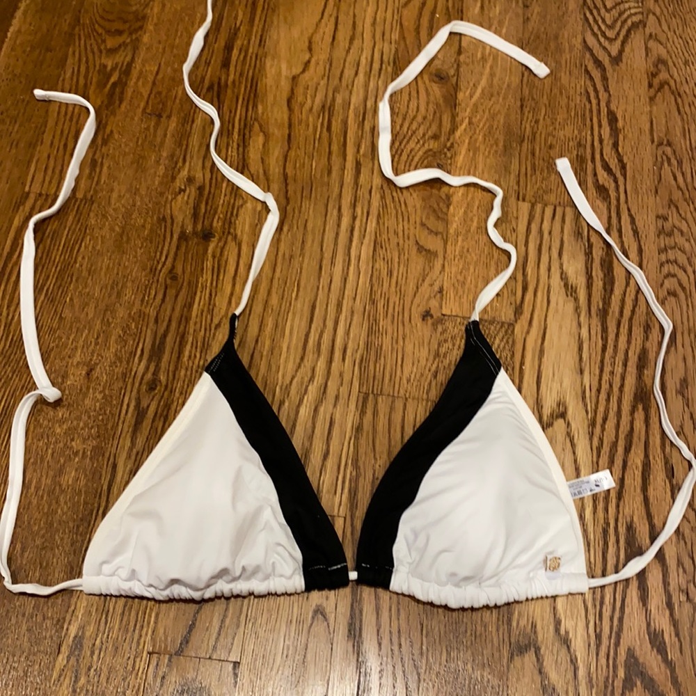 Black and White Bikini Top